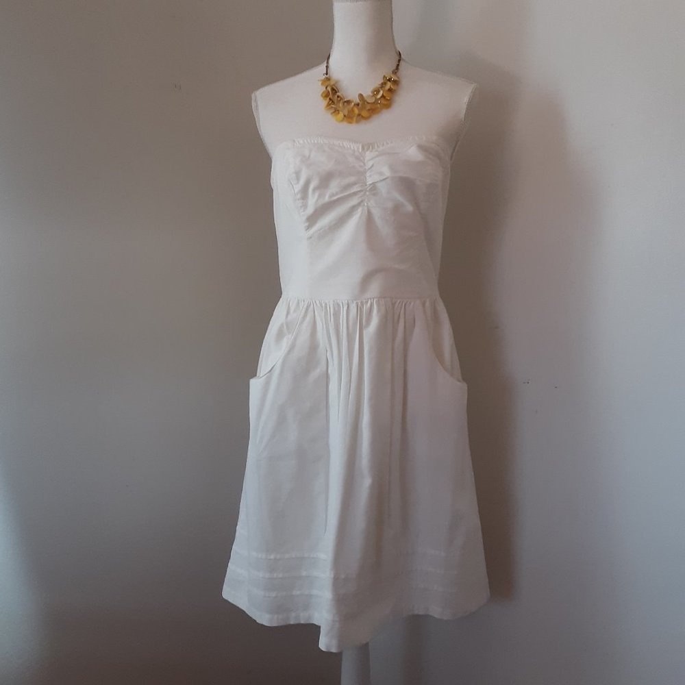 Mossimo White Strapless Dress Size L